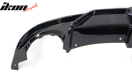 Fits 22-24 Honda Civic 11th FE-C Style Rear Bumper Lip Diffuser Spat Gloss Black