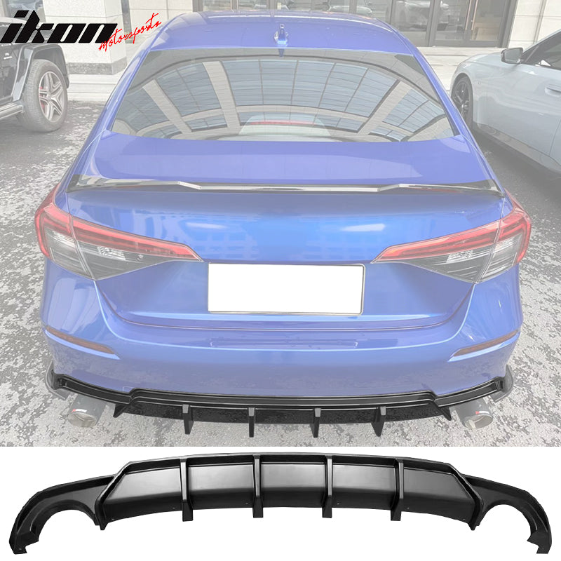 2022-2024 Honda Civic FE-C Style Rear Bumper Lip Diffuser Matte Black