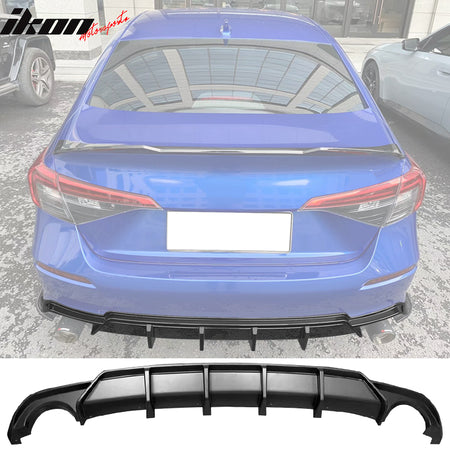 For 22-24 Civic FE-C Front Rear Lip Trunk Spoiler Type R Side Skirts Matte Black