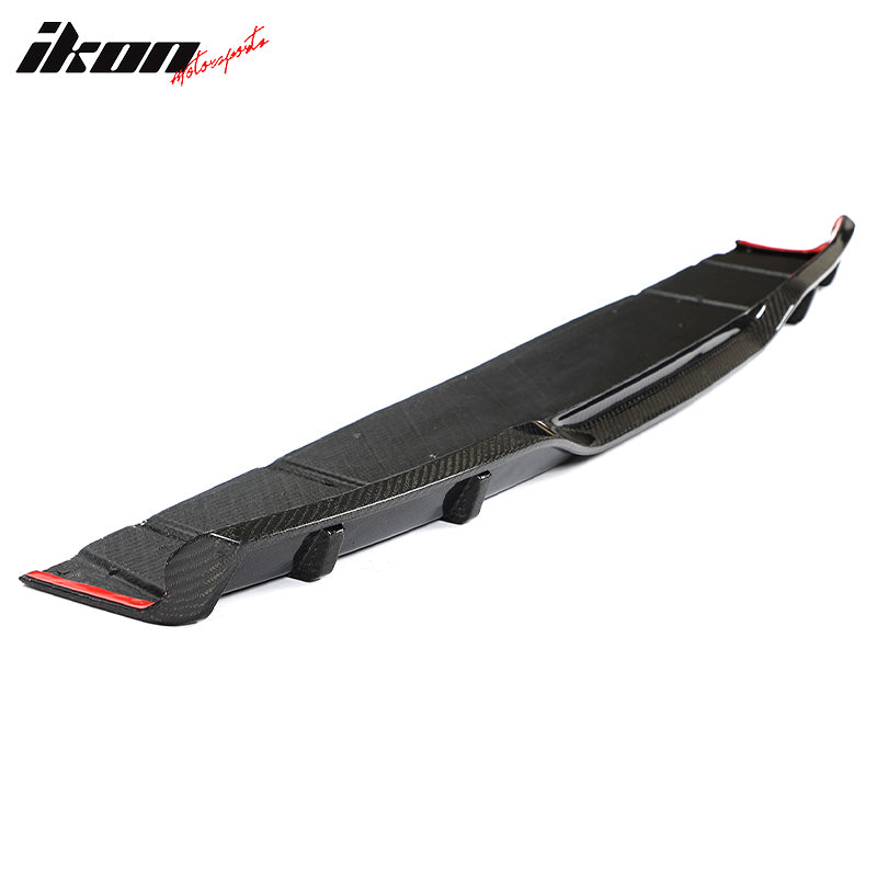 Fits 22-24 Honda Civic Sedan HPD Style Carbon Fiber Rear Bumper Lip Diffuser Fin