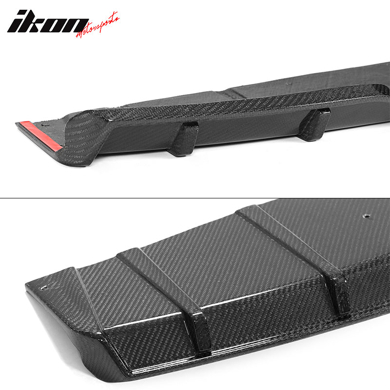 Fits 22-24 Honda Civic Sedan HPD Style Carbon Fiber Rear Bumper Lip Diffuser Fin