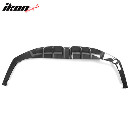 IKON MOTORSPORTS, Rear Diffuser Compatible With 2022 Honda Civic 11th Gen Sedan, IKON Style  PP Polypropylene Rear Bumper Diffuser Lip Added on Bodykit Replacement