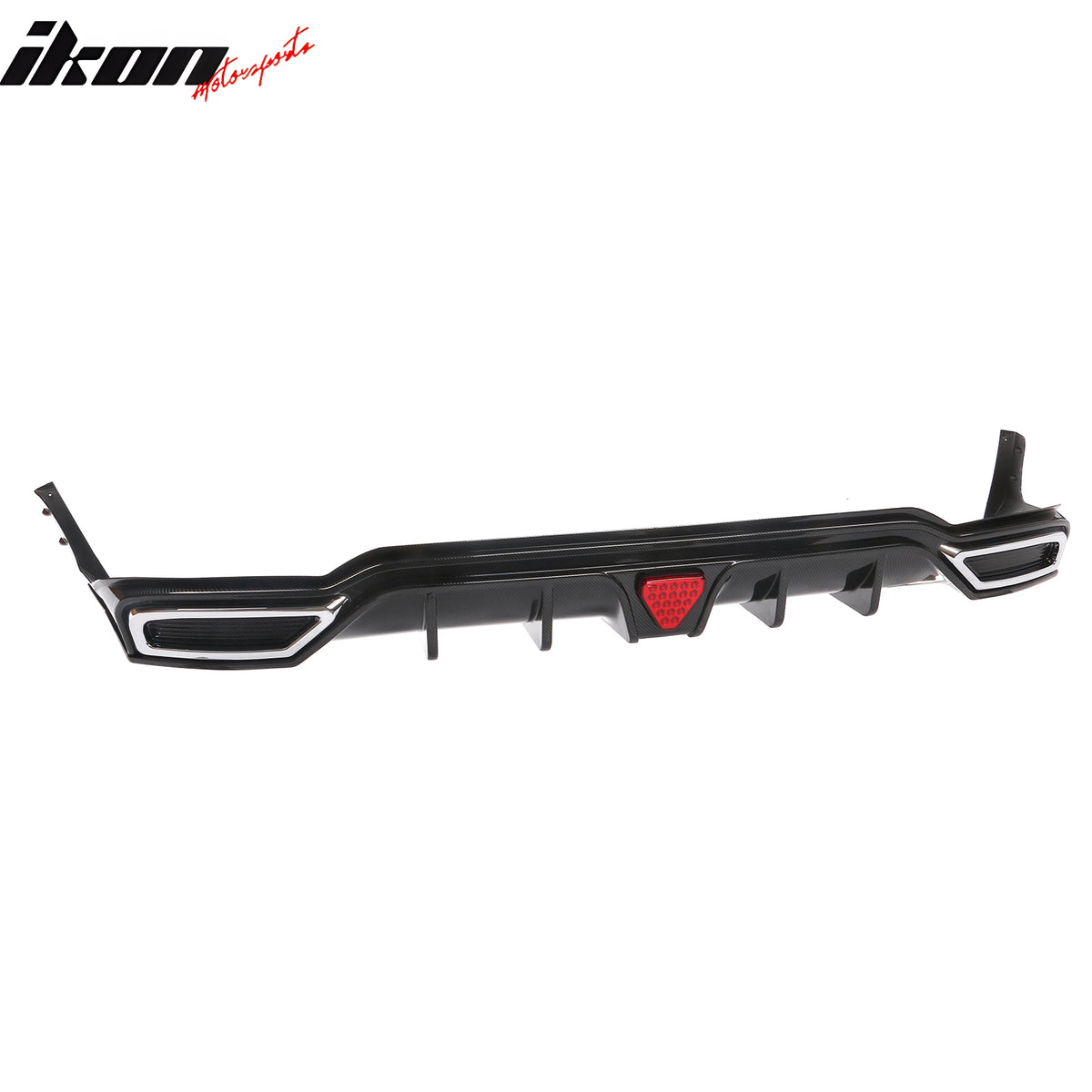 For 22-24 Civic Sport LX EX-L Carbon Fiber Print Rear Diffuser W/ Corner Spat PP