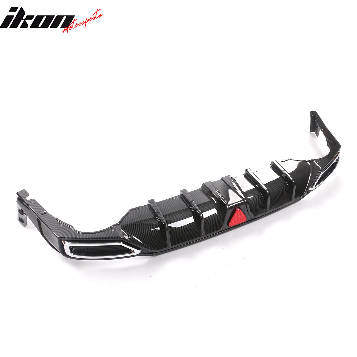 For 22-24 Civic Sport LX EX-L Carbon Fiber Print Rear Diffuser W/ Corner Spat PP