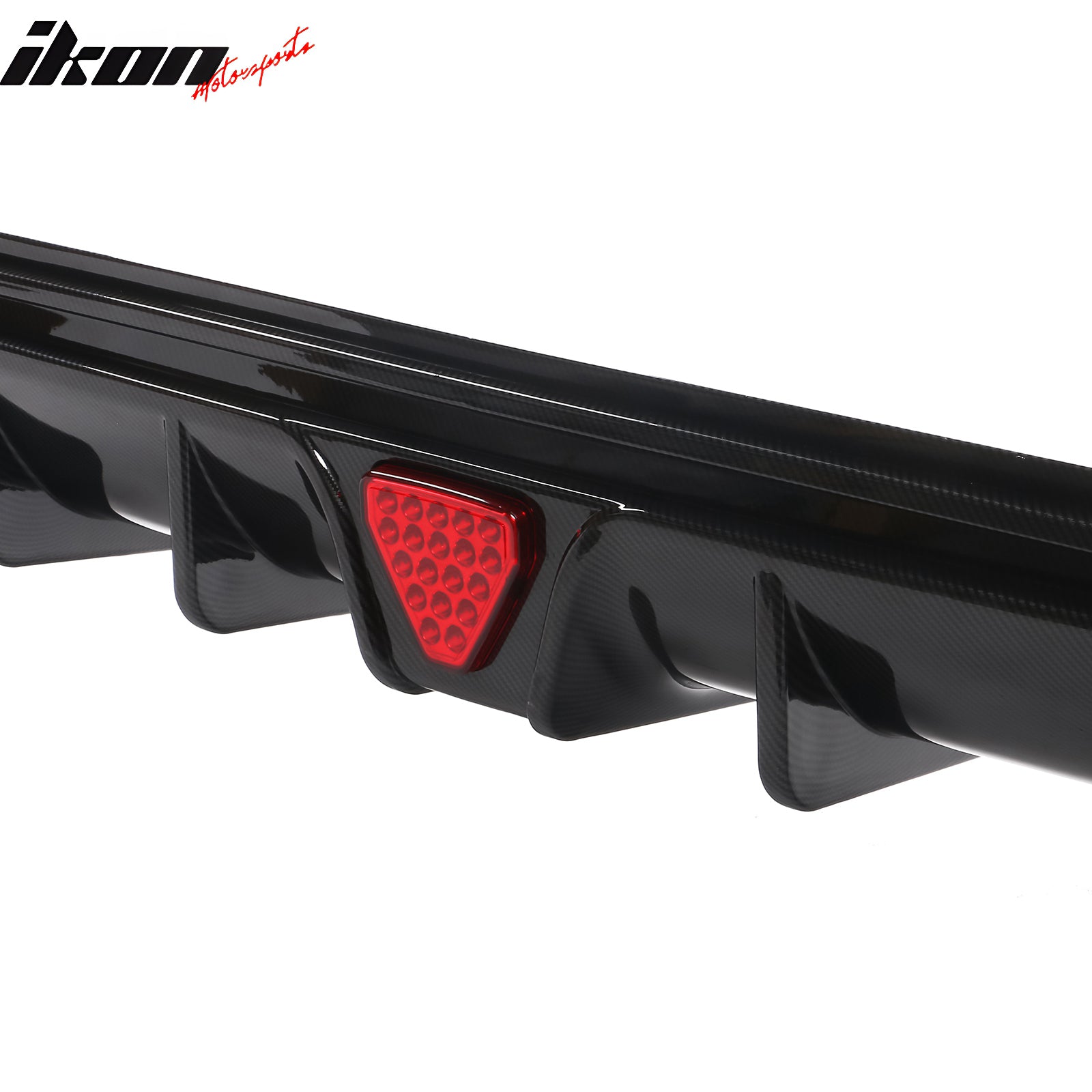 For 22-24 Civic Sport LX EX-L Carbon Fiber Print Rear Diffuser W/ Corner Spat PP