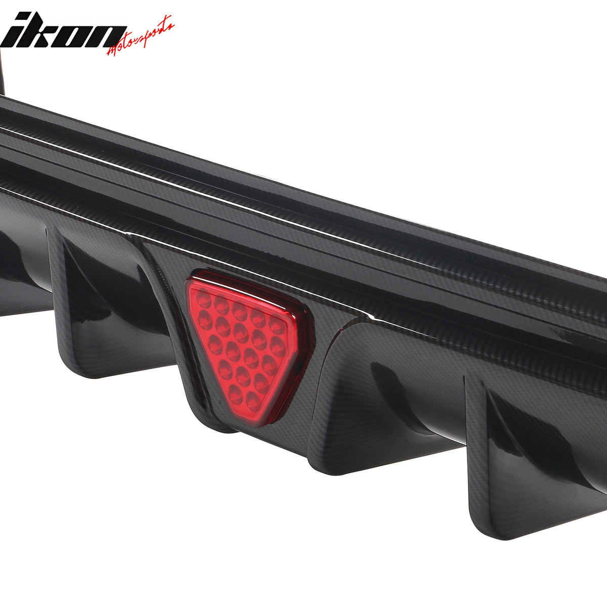 Fits 22-24 Civic Hatchback Carbon Fiber Print Rear Diffuser W/ Corner Spats PP