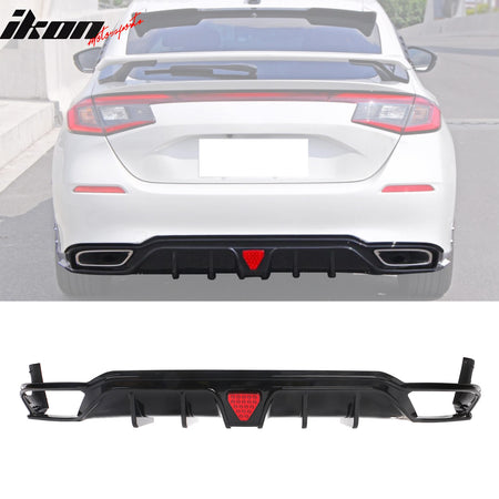 Fits 22-24 Civic Hatchback Rear Diffuser W/ Corner Spats PP