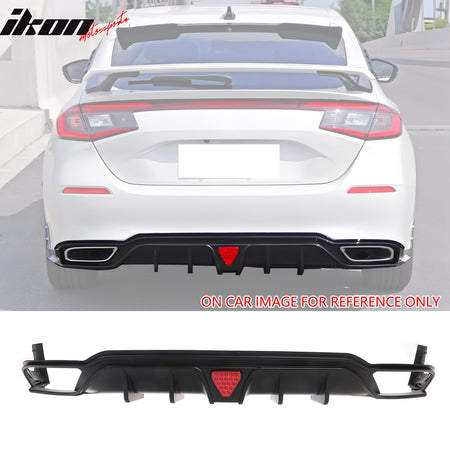 Fits 22-24 Civic Hatchback Rear Diffuser W/ Corner Spats PP