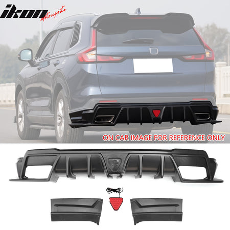 Fits 23-24 Honda CR-V IKON Rear Bumper Lip Diffuser PP W/ LED