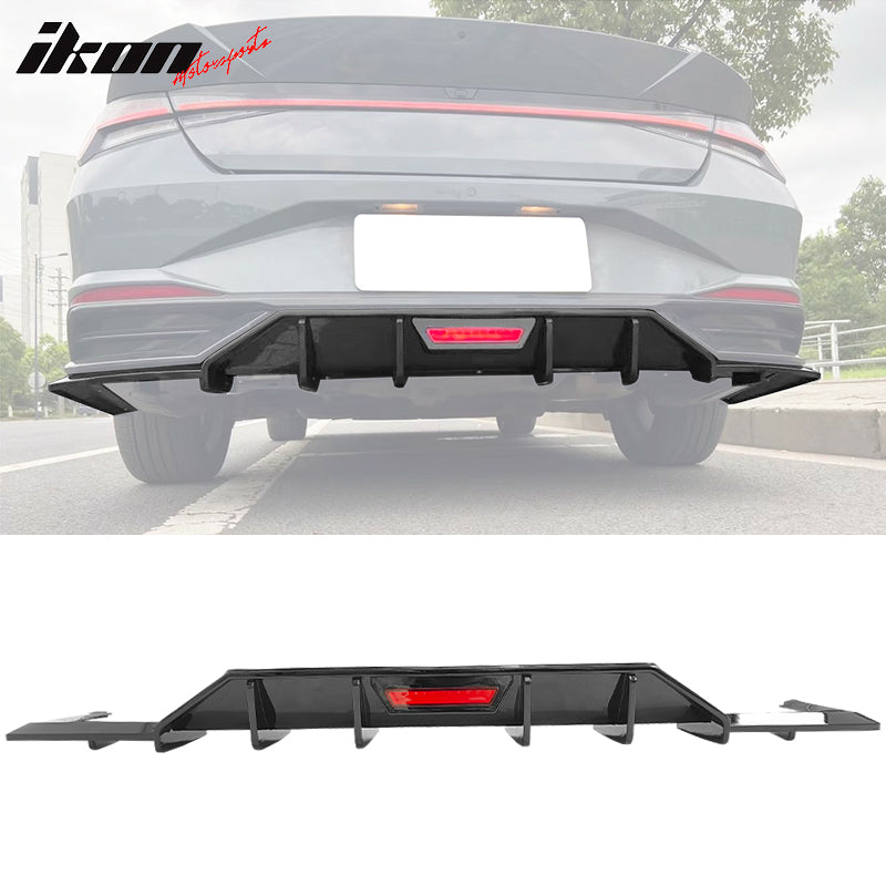 Fits 21-23 Hyundai Elantra IKON Style Rear Bumper Lip Diffuser PP