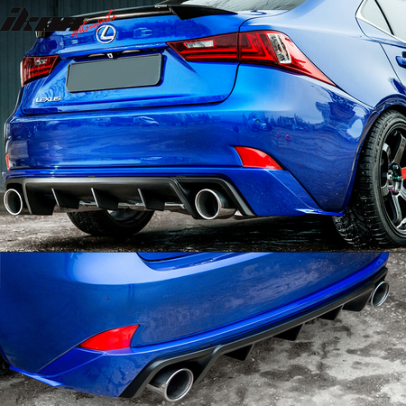 Fits 14-16 Lexus IS250 IS350 IS200t Rear Bumper Lip Diffuser Shark PP Unpainted