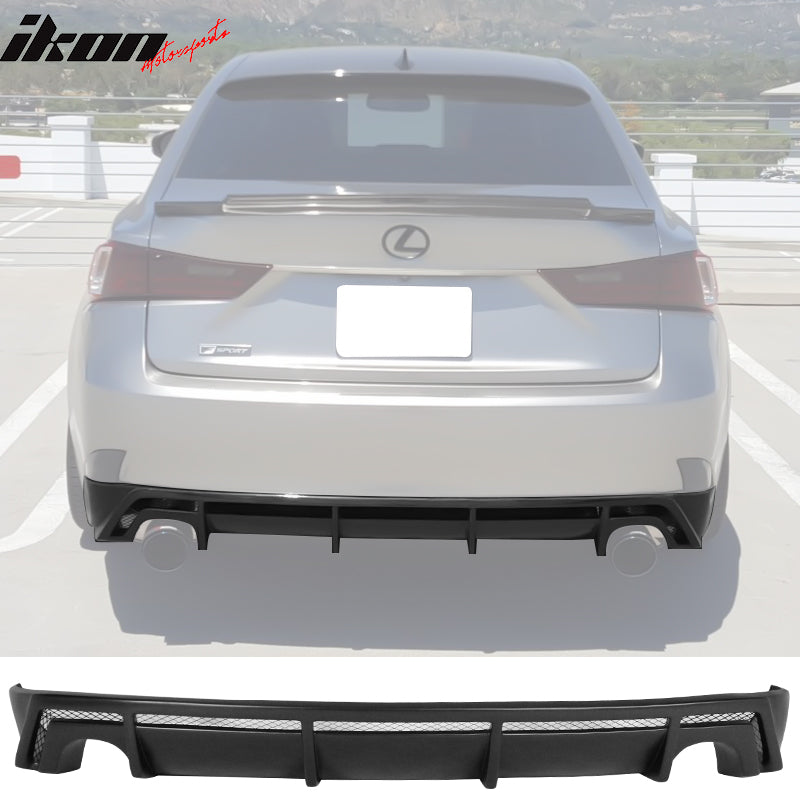 2014-2016 Lexus IS F Sport Unpainted Black Rear Bumper Diffuser PP