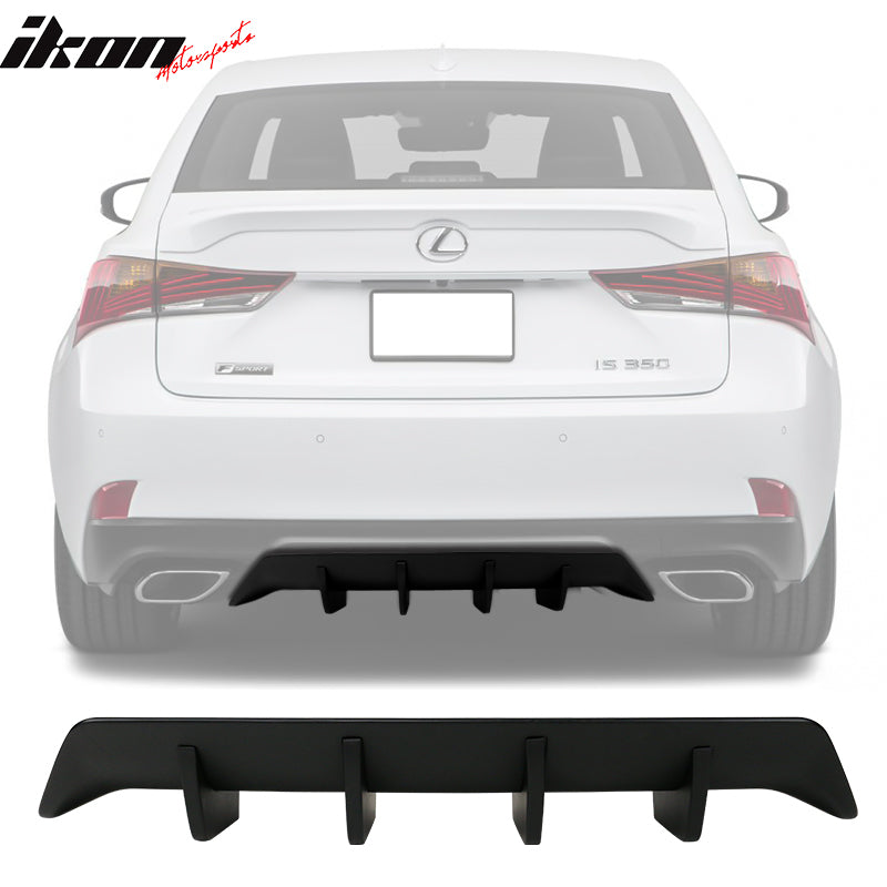 2017-2020 Lexus IS F Sport Type A Matte Black Rear Bumper Diffuser