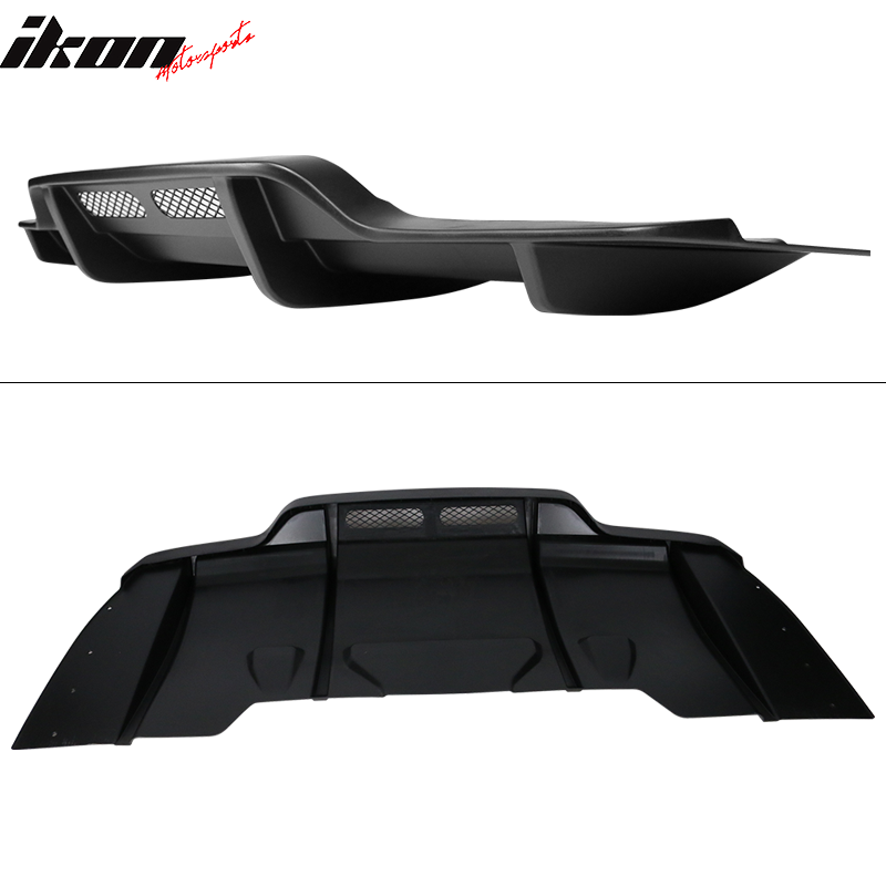 Fits 15-18 Benz C-Class C63 AMG PSM Style Rear Bumper Lip Diffuser Matte Black