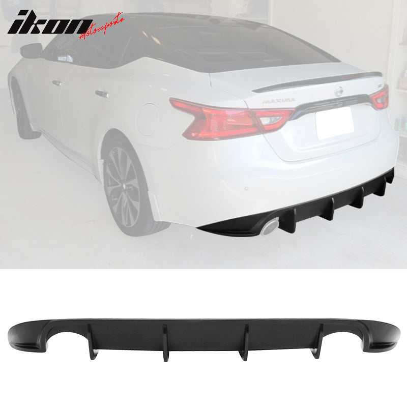 2016-2018 Nissan Maxima Sedan Unpainted Black Rear Bumper Diffuser PU