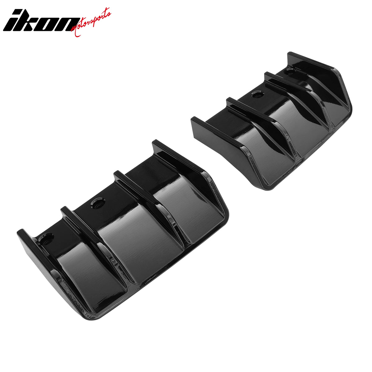 Fits 22-24 Subaru BRZ&Toyota GR86 JDM Style Gloss Black PP 2PC Rear Diffuser Fin