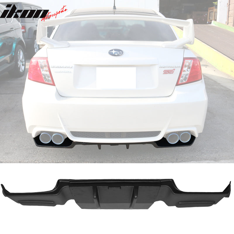 2011-2014 Subaru Impreza WRX STI Texture Black Rear Diffuser ABS