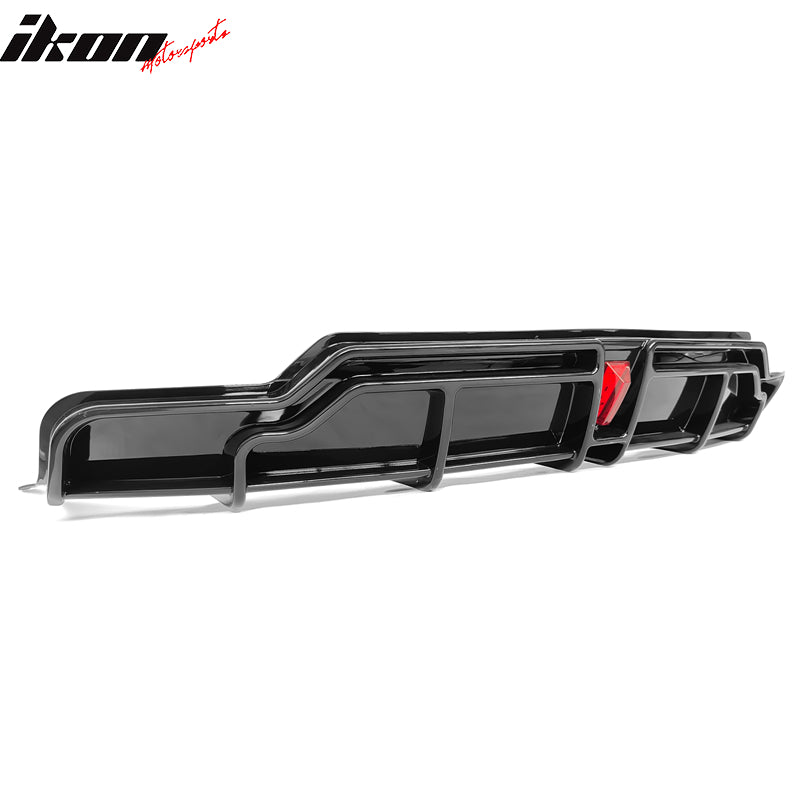 Fits 17-23 Tesla Model 3 IKON Style Rear Bumper Lip Diffuser W/ LED