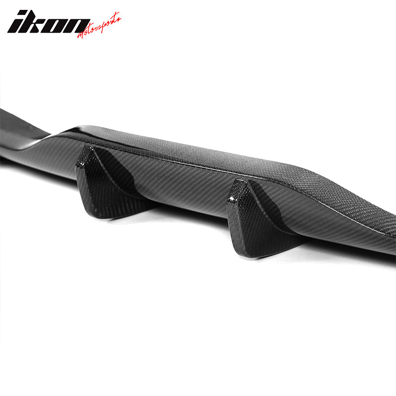 Fits 21-23 Tesla Model S Carbon Fiber V Style Rear Bumper Lip Diffuser Gloss