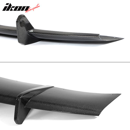 Fits 21-23 Tesla Model S Carbon Fiber V Style Rear Bumper Lip Diffuser Gloss