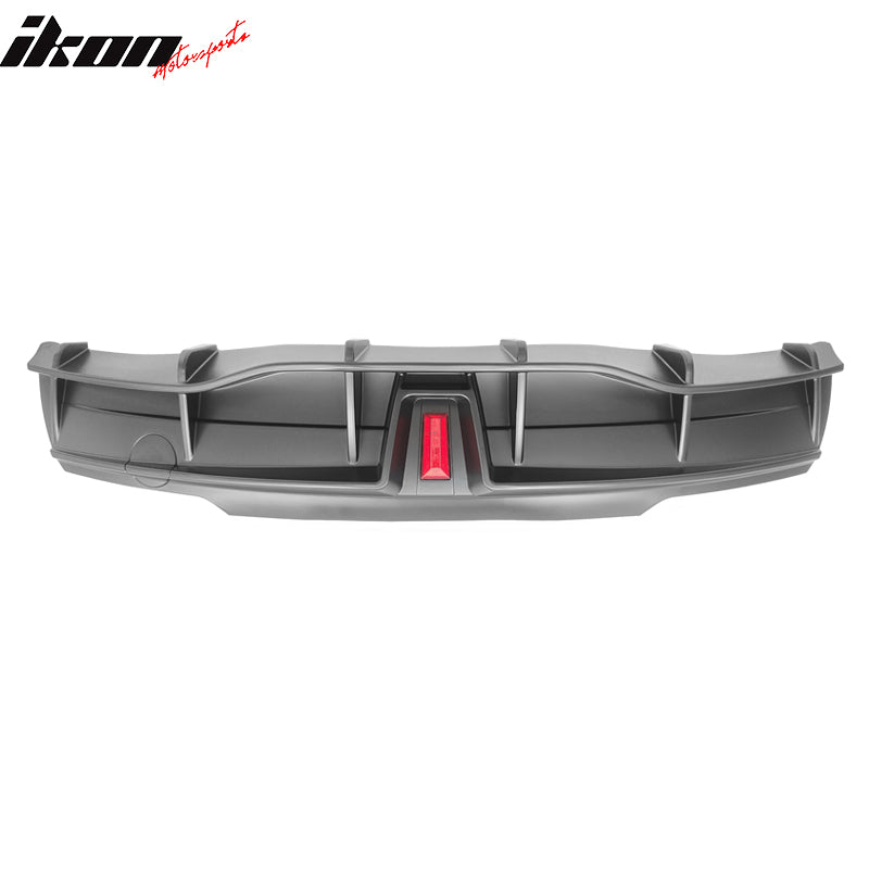 Fits 20-24 Tesla Model Y IKON Rear Bumper Lip Diffuser W/ LED