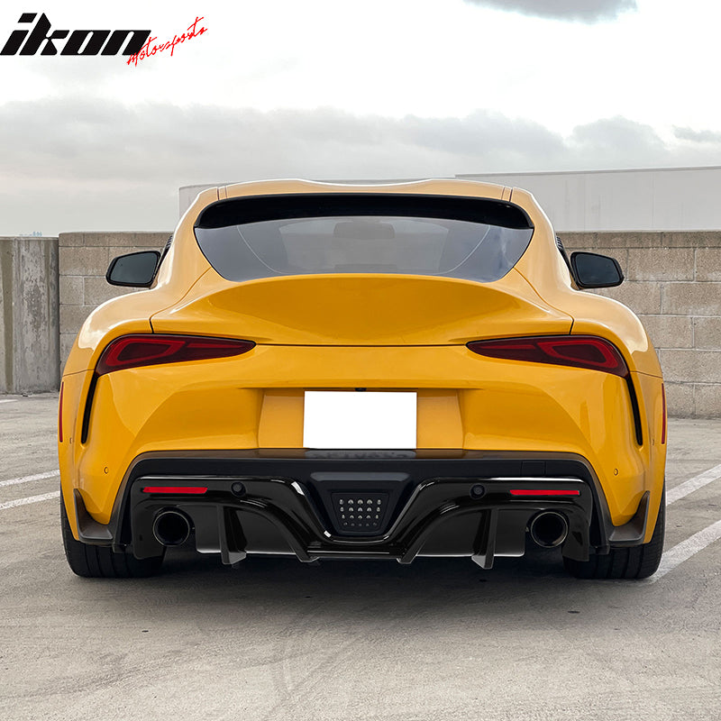 Fits 20-23 Toyota GR Supra A90 IKON Style Rear Bumper Diffuser PP