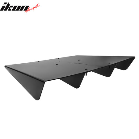 Universal Rear Diffuser 4 Shark Fins Under Bumper Splitter Unpainted Black ABS