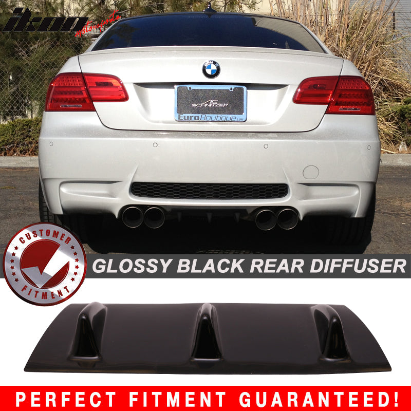 2008-2013 BMW E90 E92 E93 3 Series M3 Gloss Black Rear Diffuser ABS