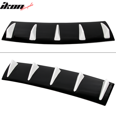 23" x 6" Ikon Style Universal Rear Bumper Diffuser 5 Fins