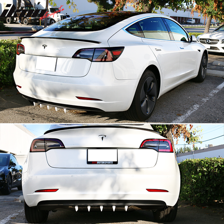 23" x 6" Ikon Style Universal Rear Bumper Diffuser 5 Fins