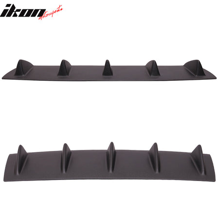 Rear Bumper Lip Diffuser Compatible With 2003-2008 BMW Z4 Series, V1 Style 23" x 6" Matte Black ABS Aftermarket Parts Rear Splitter 5 Fin by IKON MOTORSPORTS