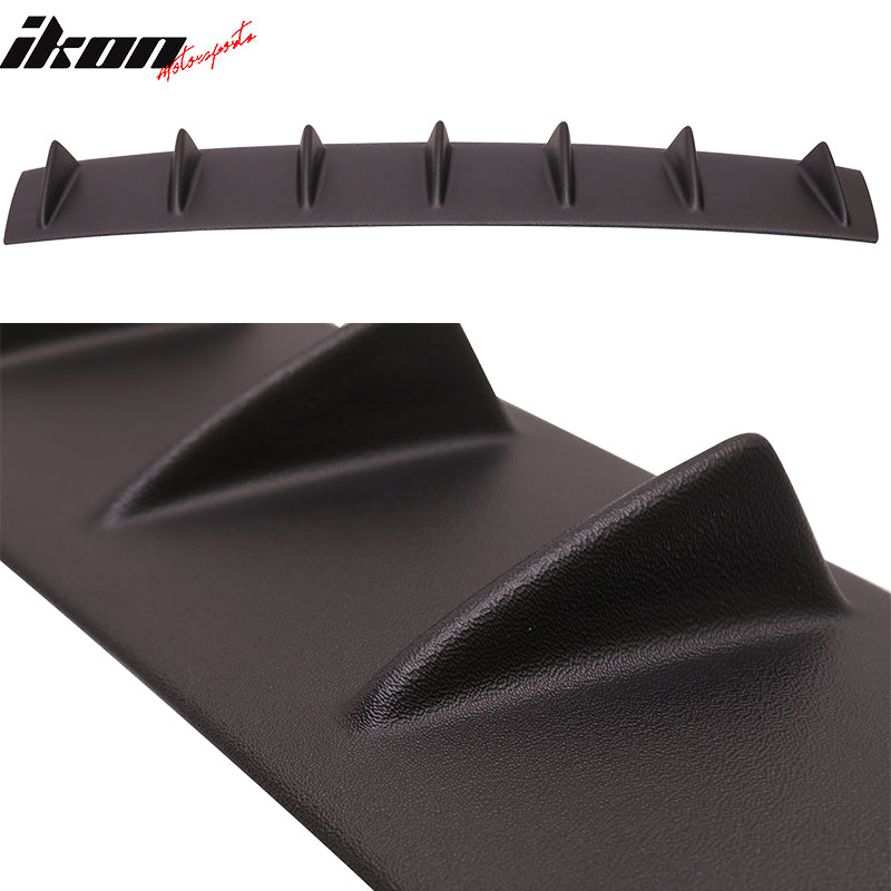 Rear Bumper Lip Diffuser Compatible With 2007-2011 Infiniti M25 M37 M56 G37, V1 Style Matte Black ABS Aftermarket Parts Rear Splitter 7 Fin by IKON MOTORSPORTS