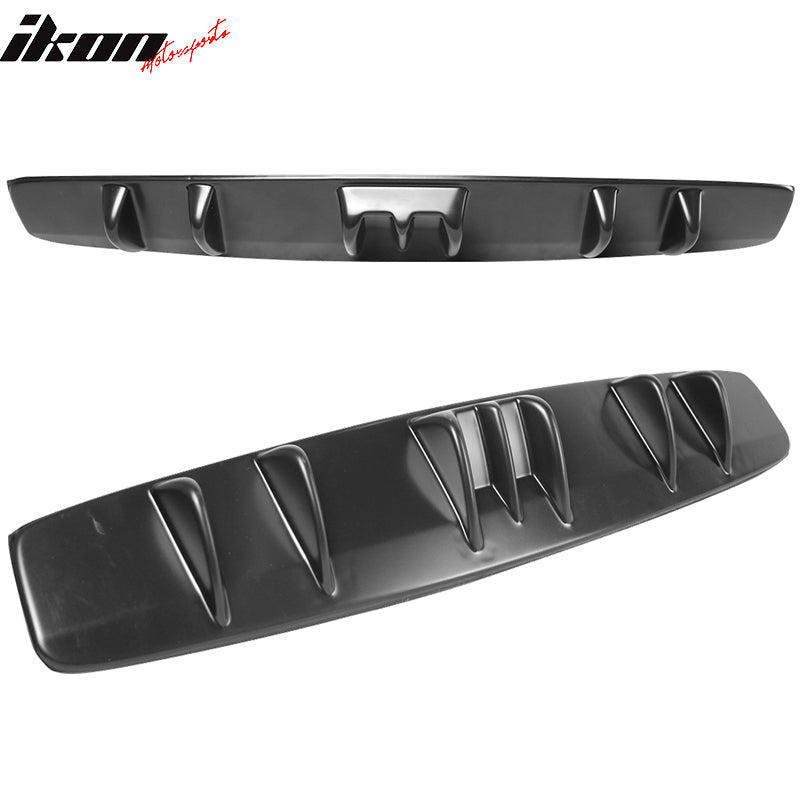 Universal V5 Style Rear Bumper Diffuser Shark Fin Kit Unpainted Black ABS