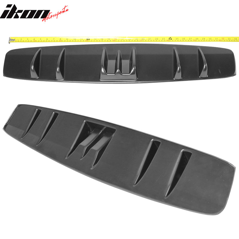 Universal V5 Style Rear Bumper Diffuser Shark Fin Kit Unpainted Black ABS