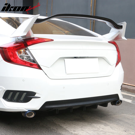 Universal 2PC Rear Diffuser Shark Fin Design 33 5 Fins - PP