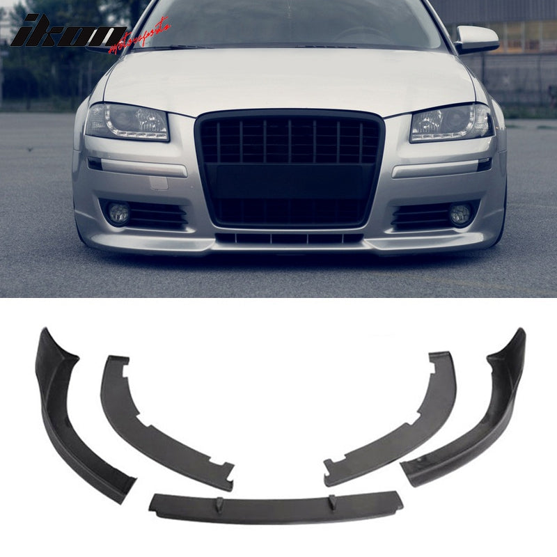 2006-2009 Audi A3 Euro Style Black Front Lip Spoiler & Splitter PU