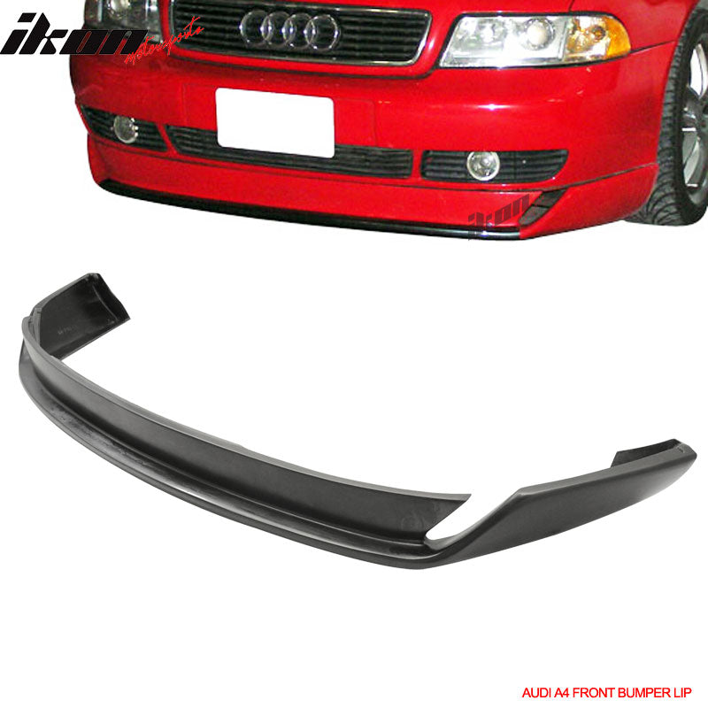 1996-2001 Audi A4 Type-O Style Unpainted Black Front Bumper Lip PU