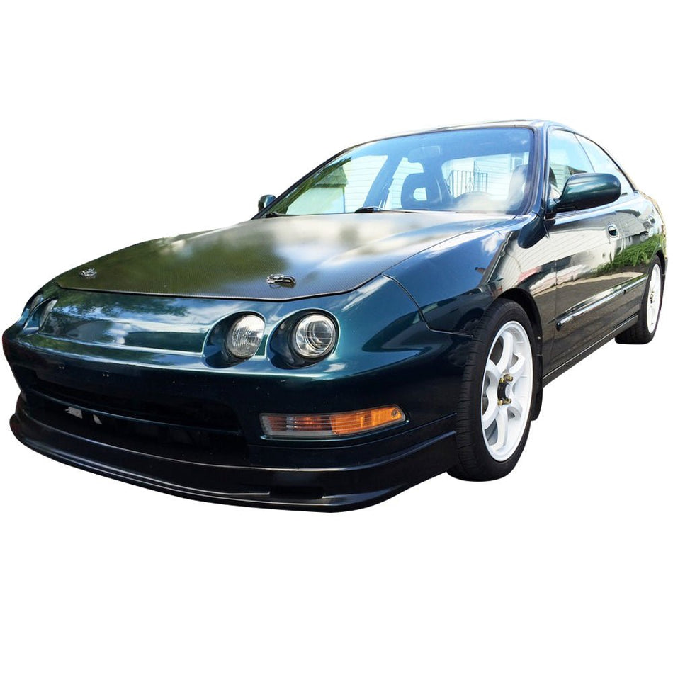 IKON MOTORSPORTS, Front Bumper Lip Compatible With 1994-1997 Acura Integra, Air Dam Chin Front Bumper Lip Spoiler Splitter PP Polypropylene JDM Mug Style