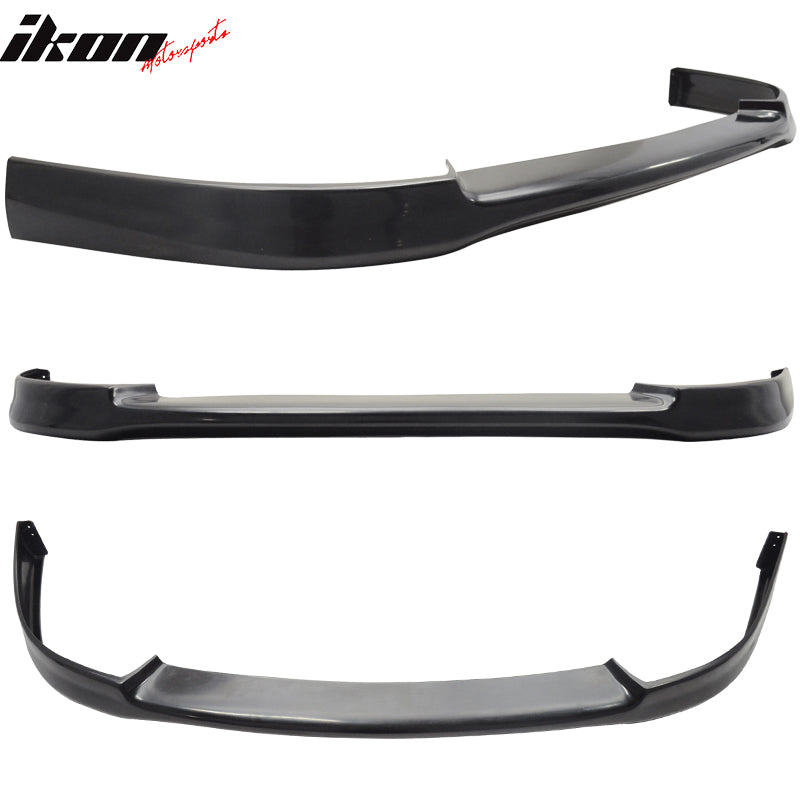 Front Bumper Lip Compatible With 1998-2001 Acura Integra, USDM Factory Style PU Black Front Lip Spoiler Splitter Air Dam Chin Diffuser Add On by IKON MOTORSPORTS, 1999 2000