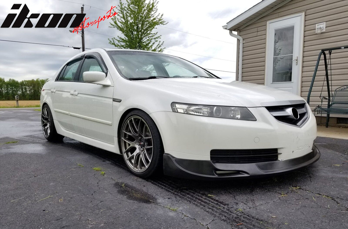 Front Bumper Lip Compatible With 2004-2006 ACURA TL, PU Black Front Lip Spoiler Splitter by IKON MOTORSPORTS, 2005