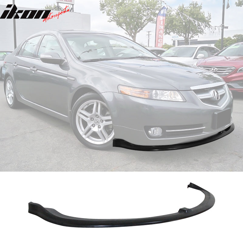 2007-2008 Acura TL CS Style Unpainted Black Front Lip Splitter PU