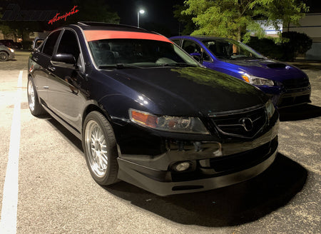 Fits 04-05 Acura TSX JDM Style Front Bumper Lip Spoiler Unpainted Black PU