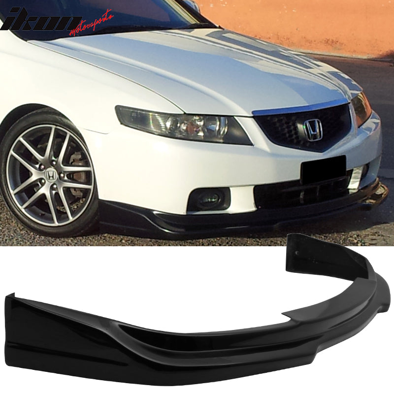 2004-2005 Acura TSX P1 Paint #B92P Nighthawk Black Pearl Front Lip PU