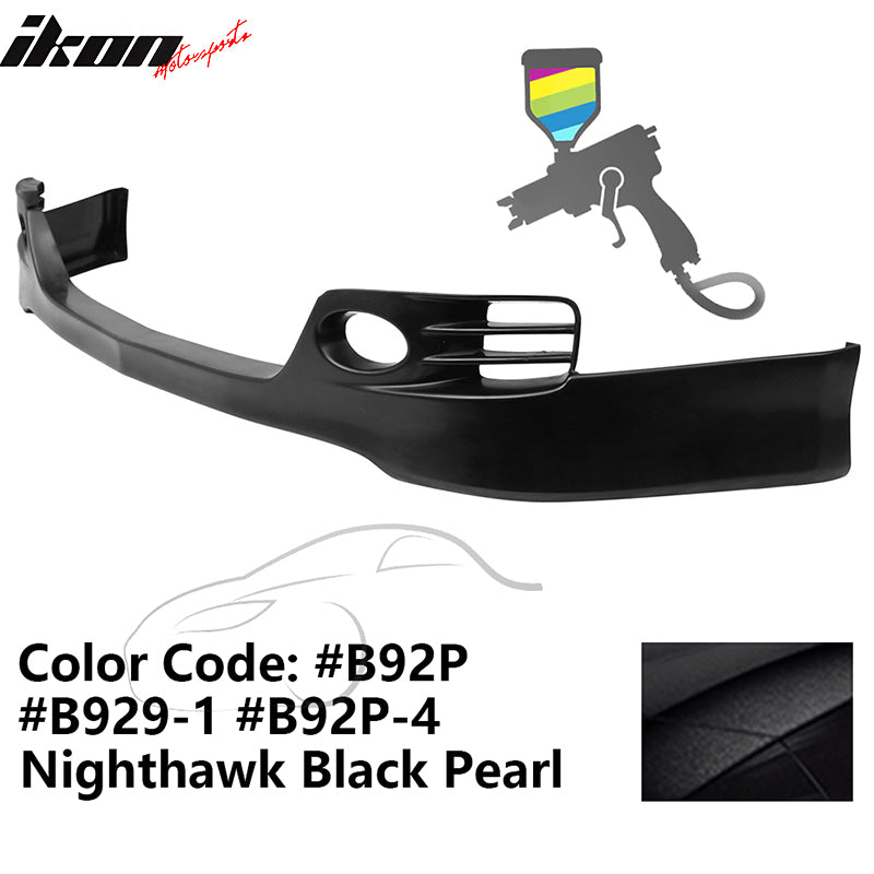 2006-2008 Acura TSX EURO-R Style Front Bumper Lip Painted #B92P Black