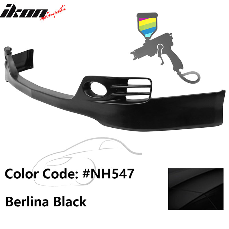 2006-2008 Acura TSX EURO-R Style Front Bumper Lip Painted #NH547 Black