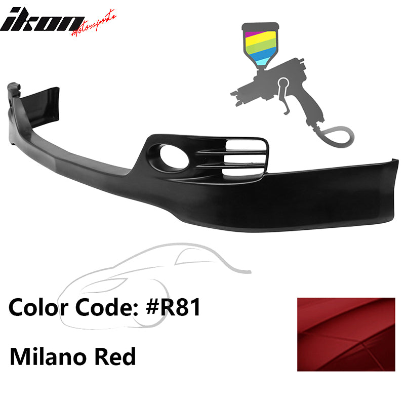 2006-2008 Acura TSX EURO-R Style Front Bumper Lip PU Painted #R81 Red