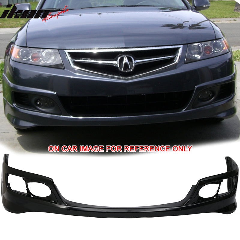 2006-2008 Acura TSX Painted #B92P Nighthawk Black Pearl Front Lip PU