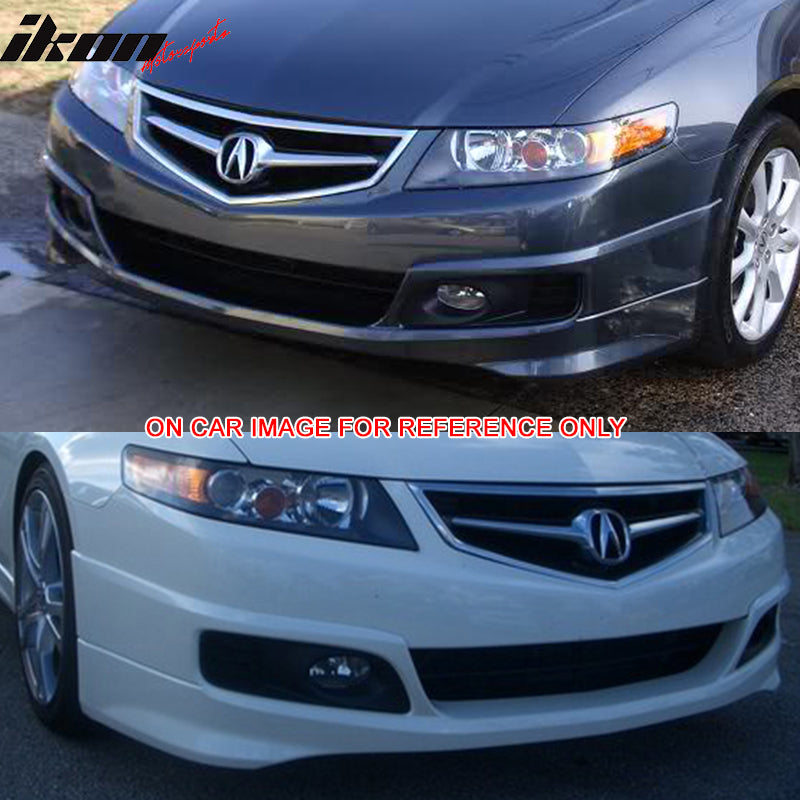 Pre-painted Front Bumper Lip Compatible With 2006-2008 Acura TSX, Factory Style PU Painted Nighthawk Black Pearl (Color Code # B92P)Front Lip Spoiler Splitter by IKON MOTORSPORTS, 2007