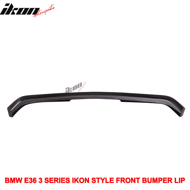 Fits 92-98 BMW E36 3-Series Front Bumper Lip Spoiler IKON Style Unpainted PU