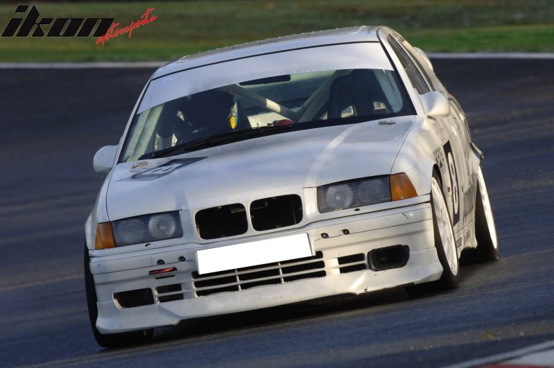 Front Bumper Lip Compatible With 1992-1998 BMW E36 3-SERIES Coupe Hatchback Sedan, M-Tech Style PU Black Front Lip Spoiler Splitter by IKON MOTORSPORTS